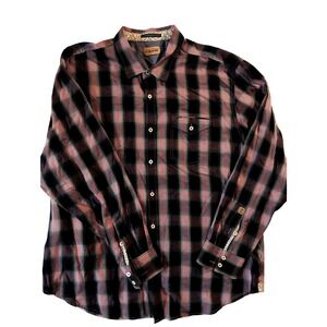 Tommy Bahama long sleeve blue purple plaid button down‎ size XXL Casual Layering